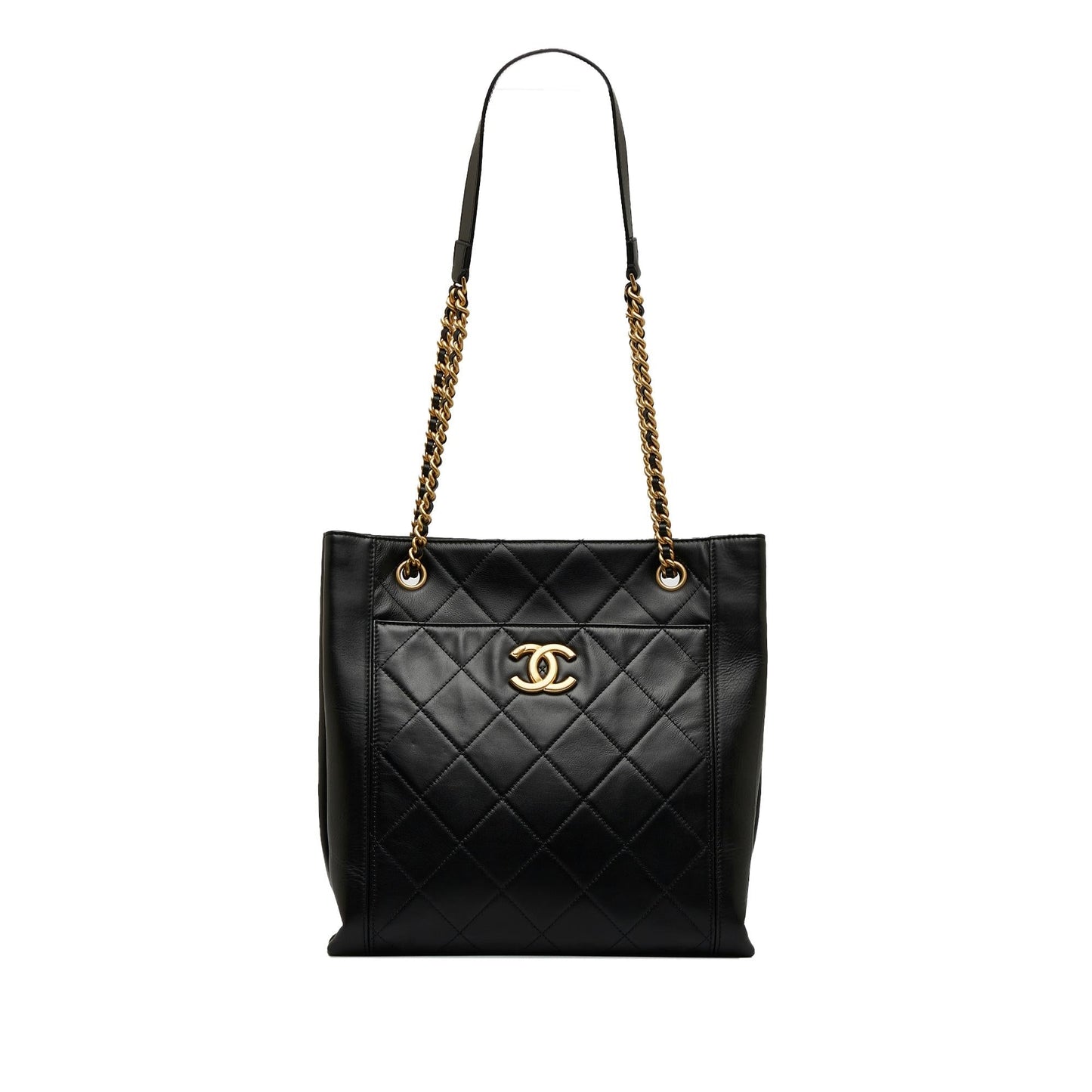 Chanel CC Front Pocket Calfskin Shopping SHG-AMS7oG Tote Bag