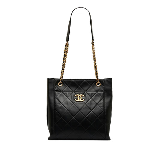 Chanel CC Front Pocket Calfskin Shopping SHG-AMS7oG Tote Bag
