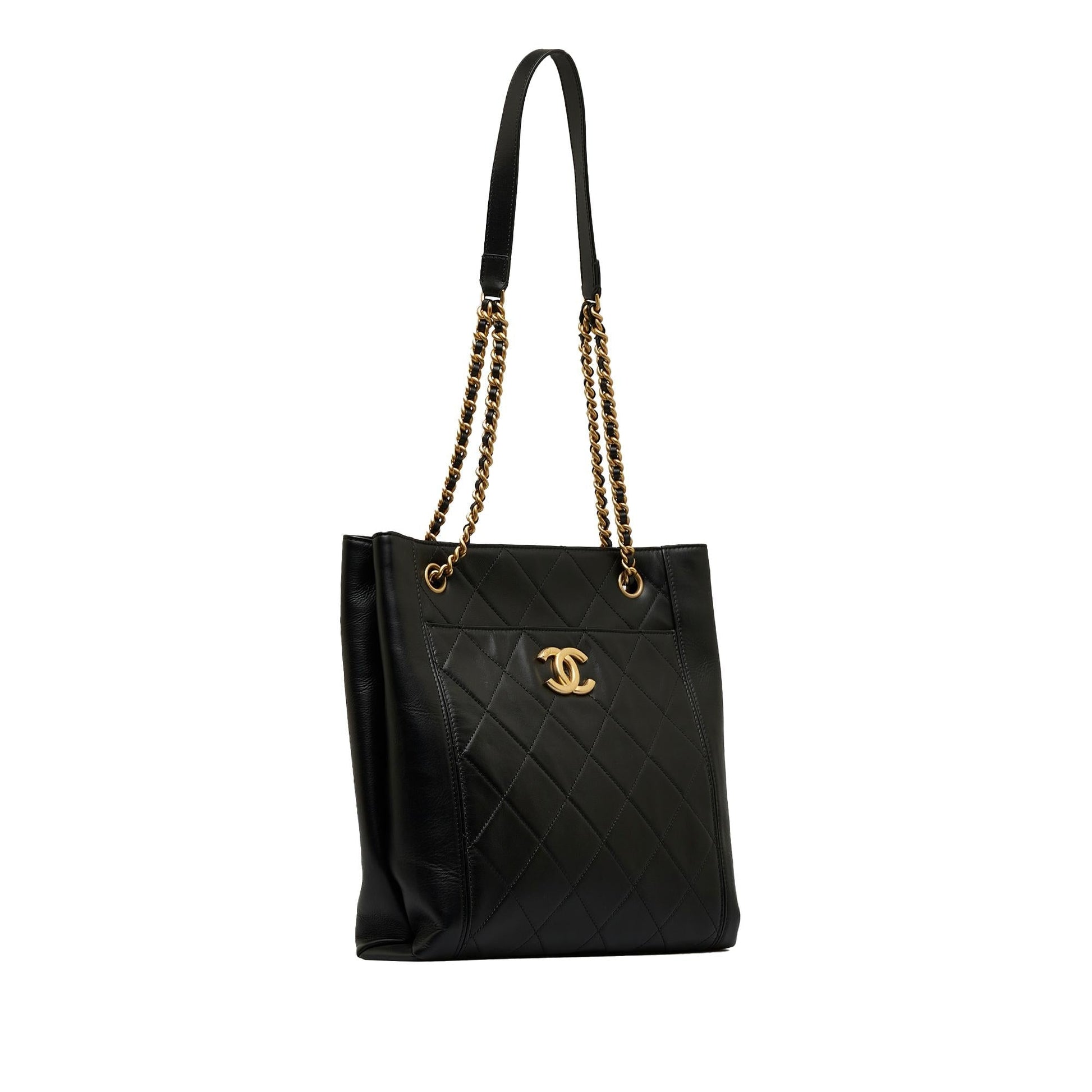 Chanel CC Front Pocket Calfskin Shopping SHG-AMS7oG Tote Bag