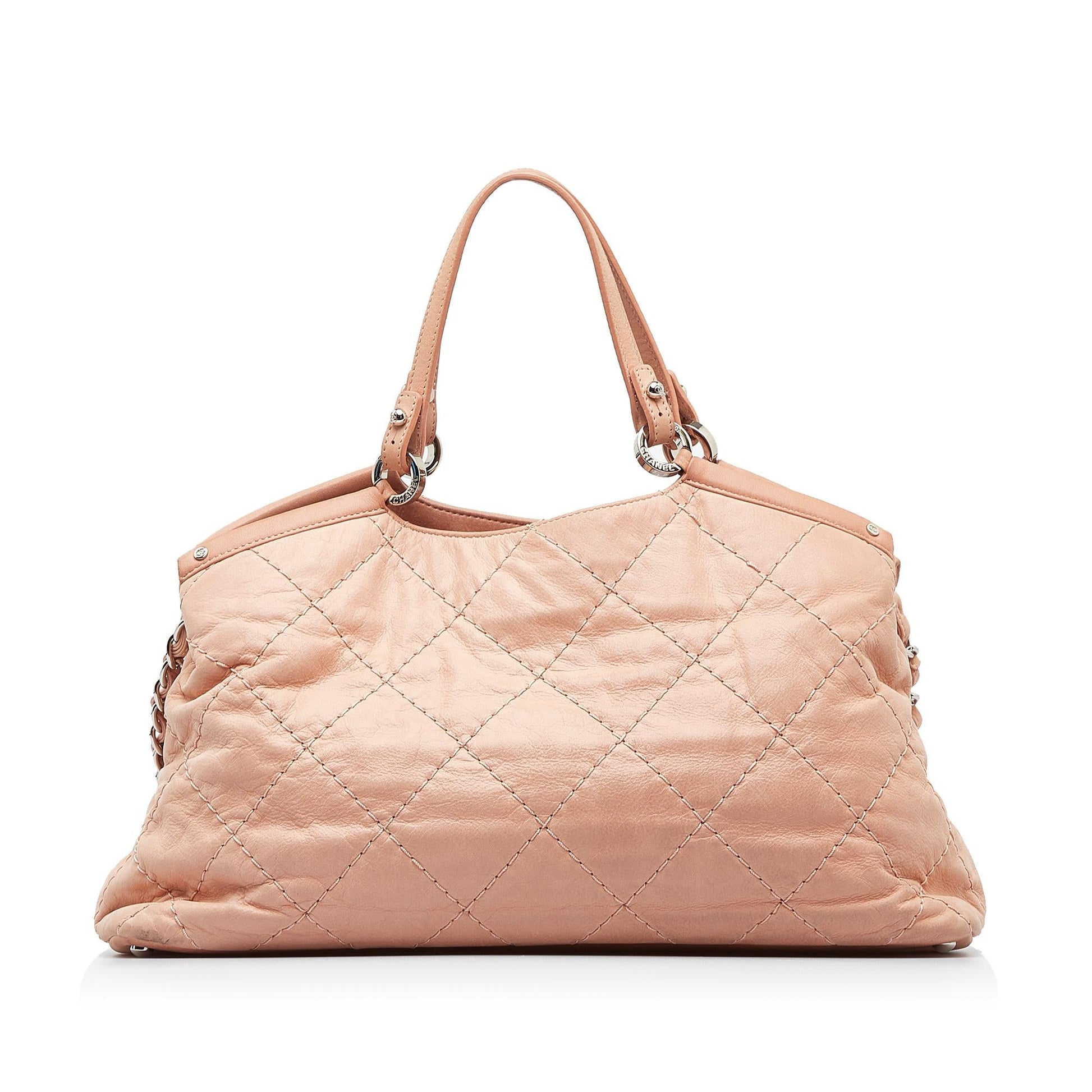 Chanel CC Iridescent Sea Hit Quilted Satchel Bag