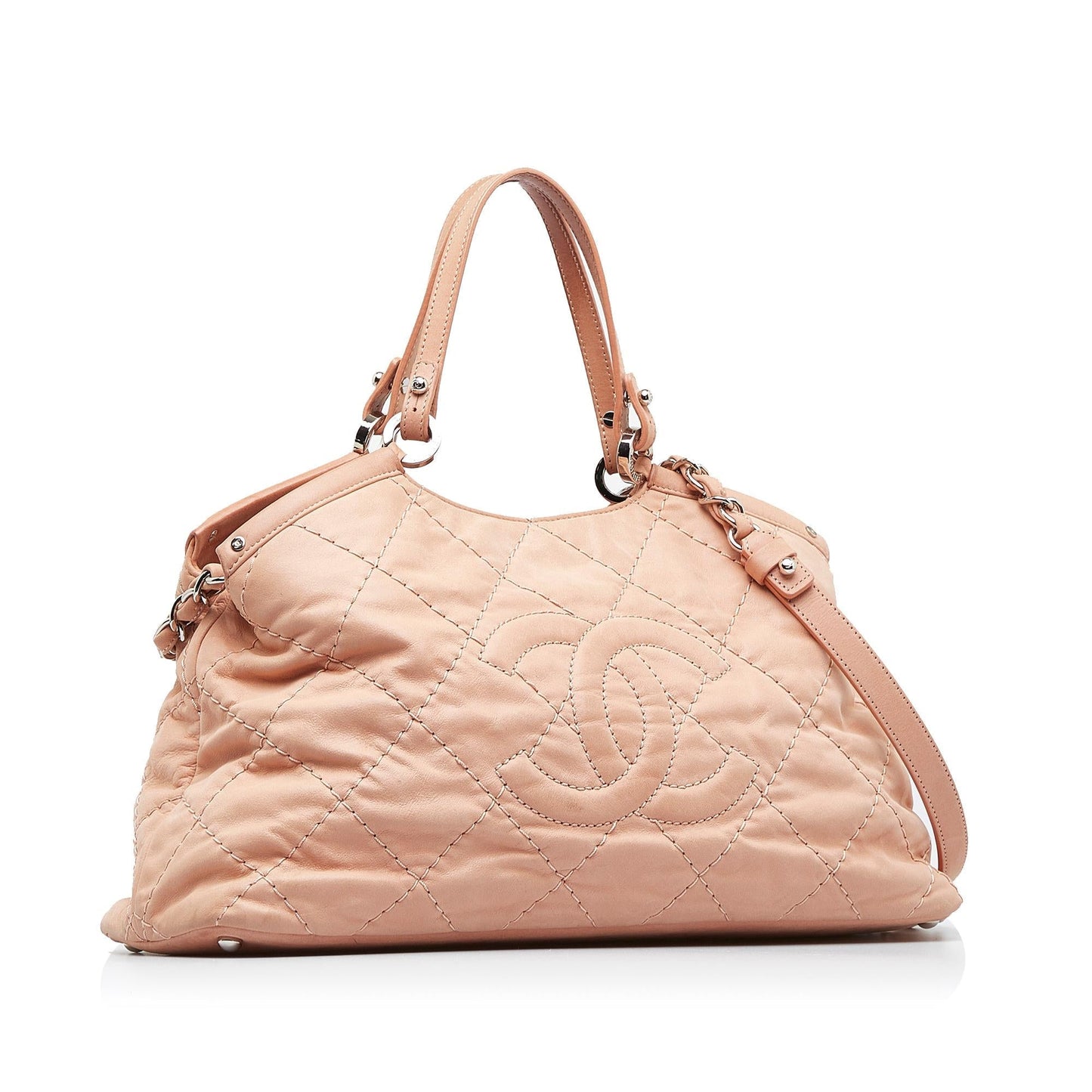 Chanel CC Iridescent Sea Hit Quilted Satchel Bag