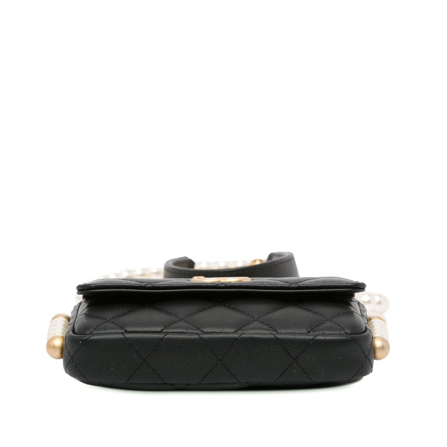 Chanel CC Lambskin About Pearls Card Holder Wallet Case