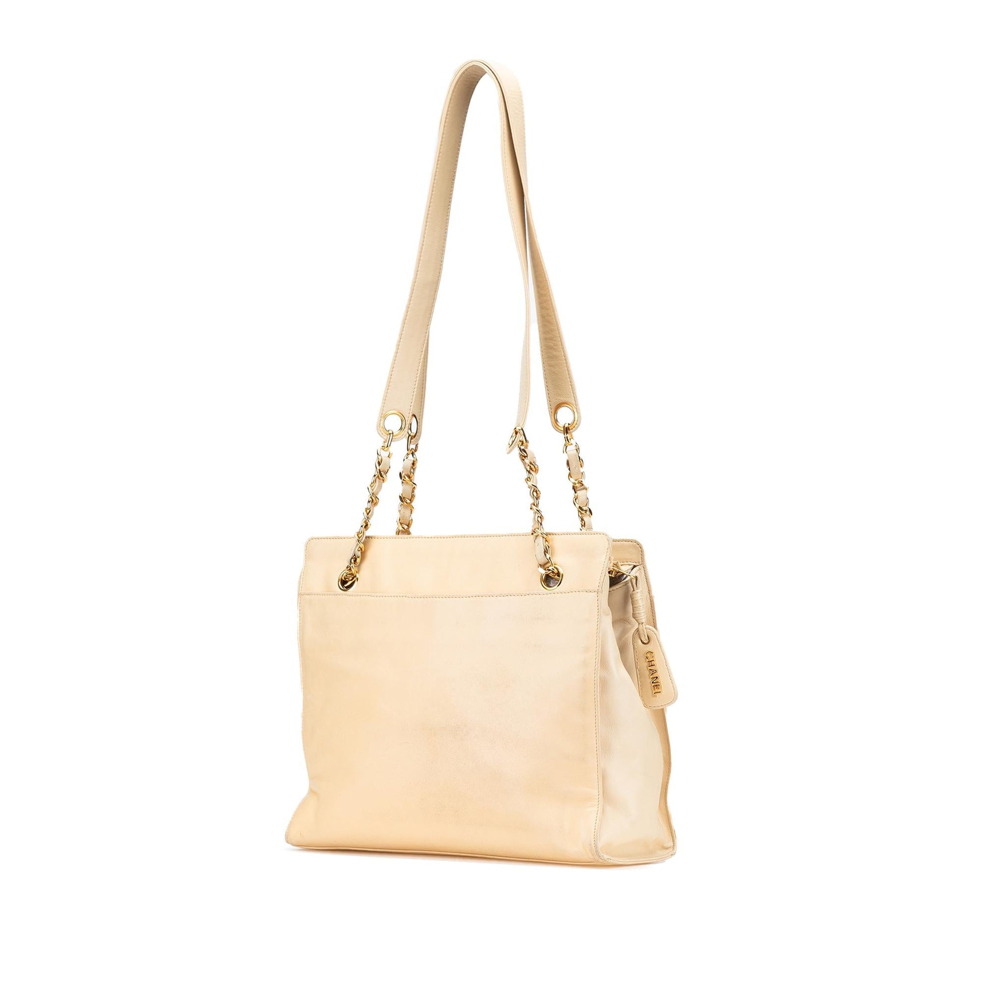 Chanel CC Lambskin Tote Bag Chain Tote