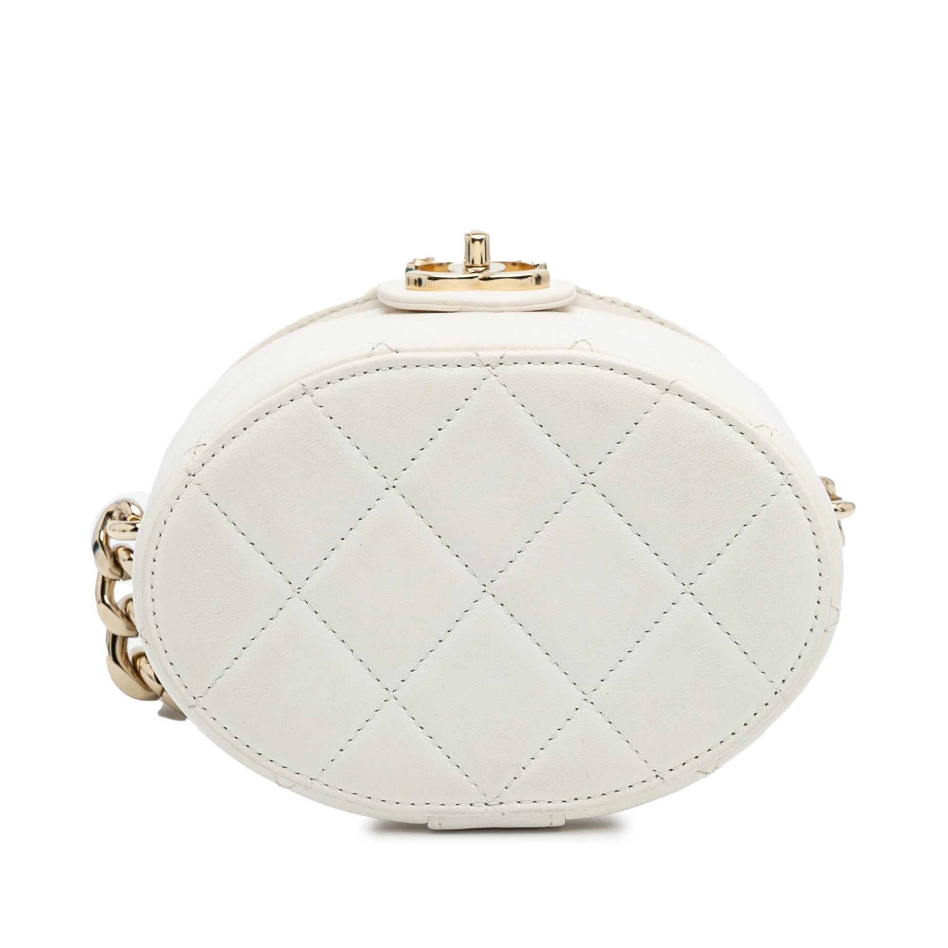 Chanel CC Lambskin Elegant Vanity Handbag