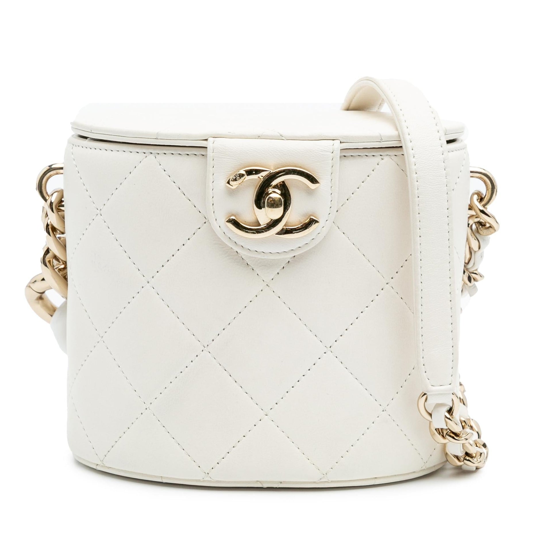 Chanel CC Lambskin Elegant Vanity Handbag