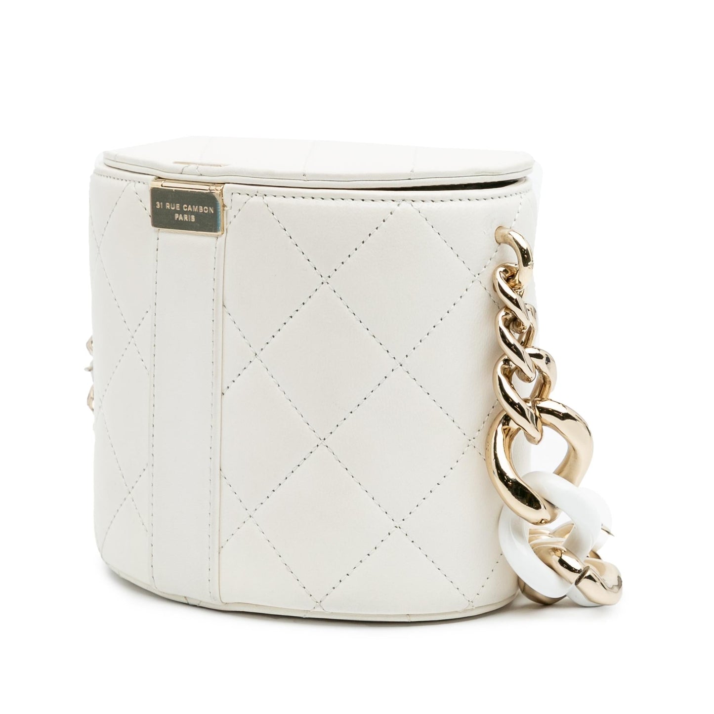 Chanel CC Lambskin Elegant Vanity Handbag