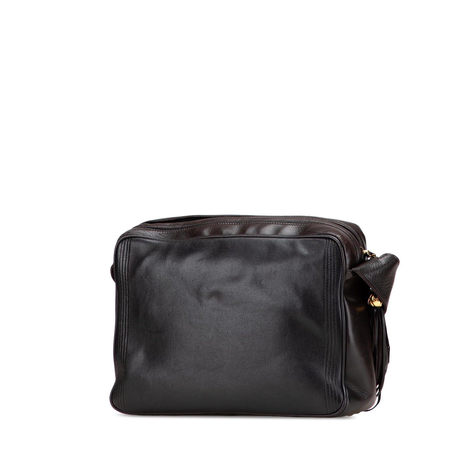 Chanel CC Lambskin Flap Tassel Crossbody Bag