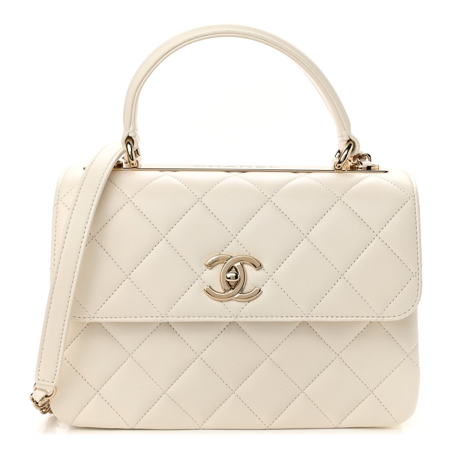 Chanel QUILTED LAMBSKIN TRENDY CC HANDLE FLAP Small Shoulder Bag