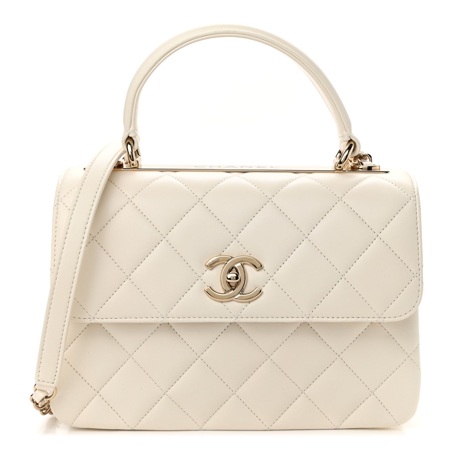 Chanel QUILTED LAMBSKIN TRENDY CC HANDLE FLAP Small Shoulder Bag