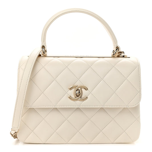 Chanel QUILTED LAMBSKIN TRENDY CC HANDLE FLAP Small Shoulder Bag
