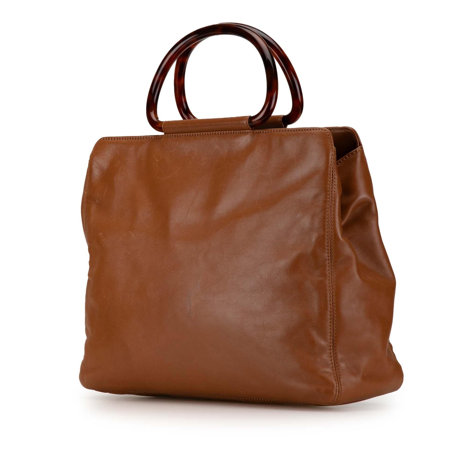 Chanel CC Lambskin Tortoise Handle SHG-lVGu6s Tote Bag