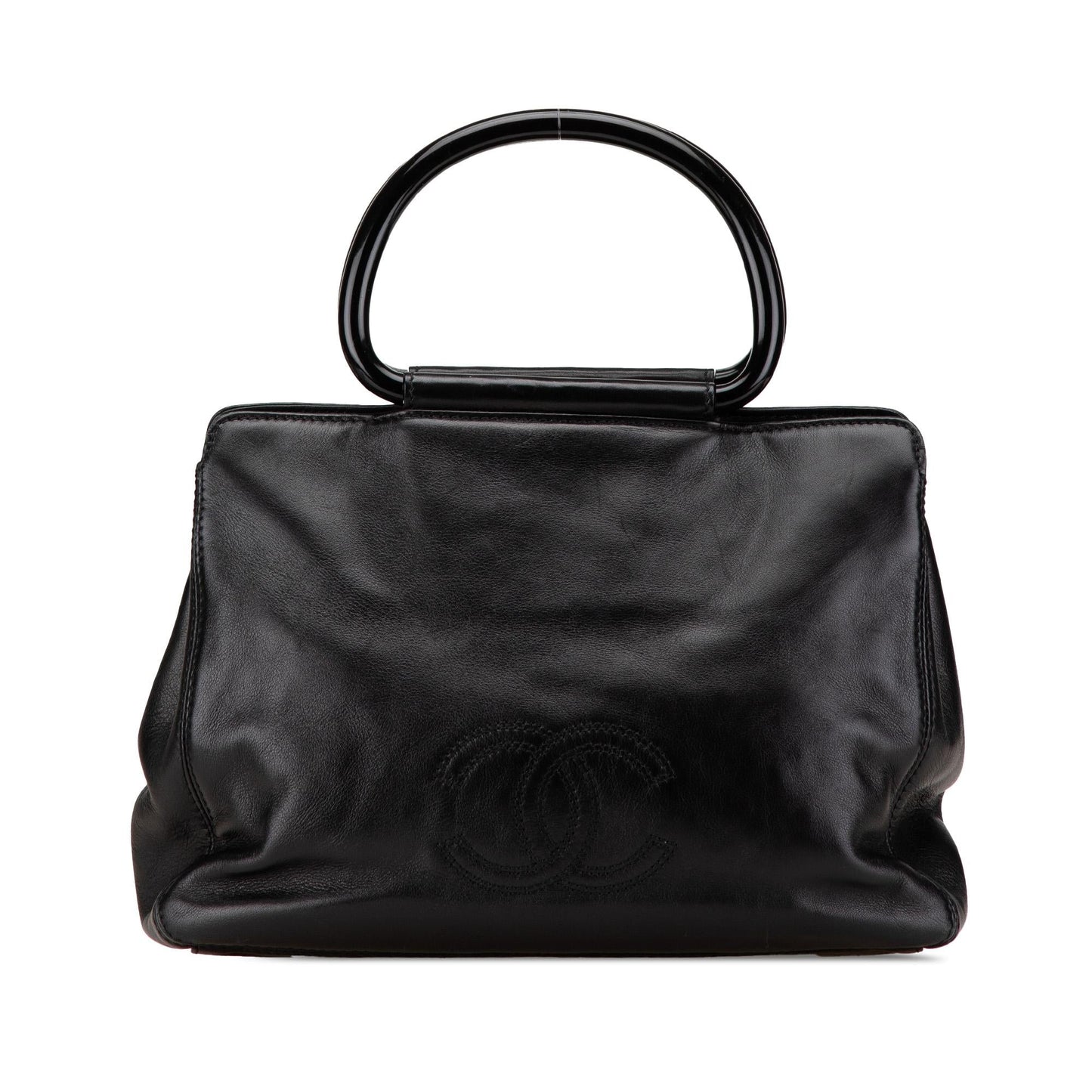 Chanel CC Lambskin Tortoise Handle Tote Bag Tote 1