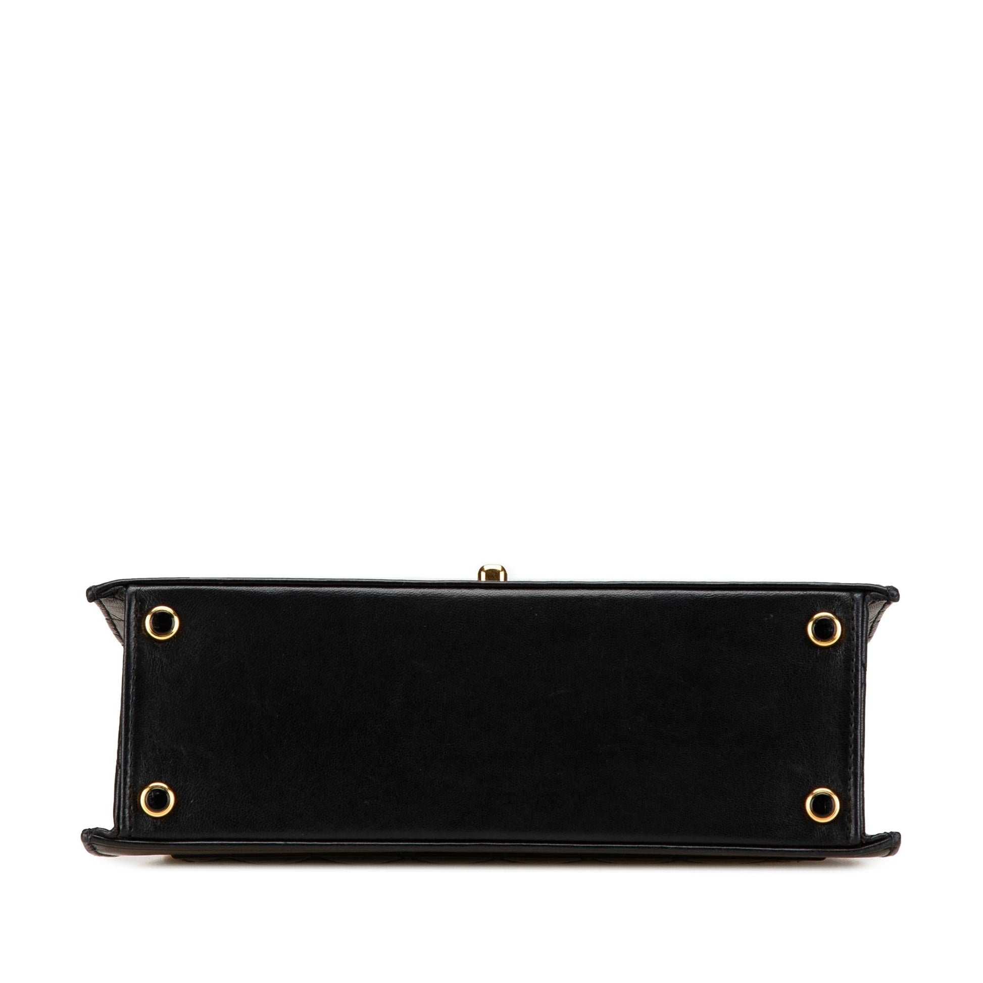 Chanel CC Lambskin Trapezoid Flap Handbag