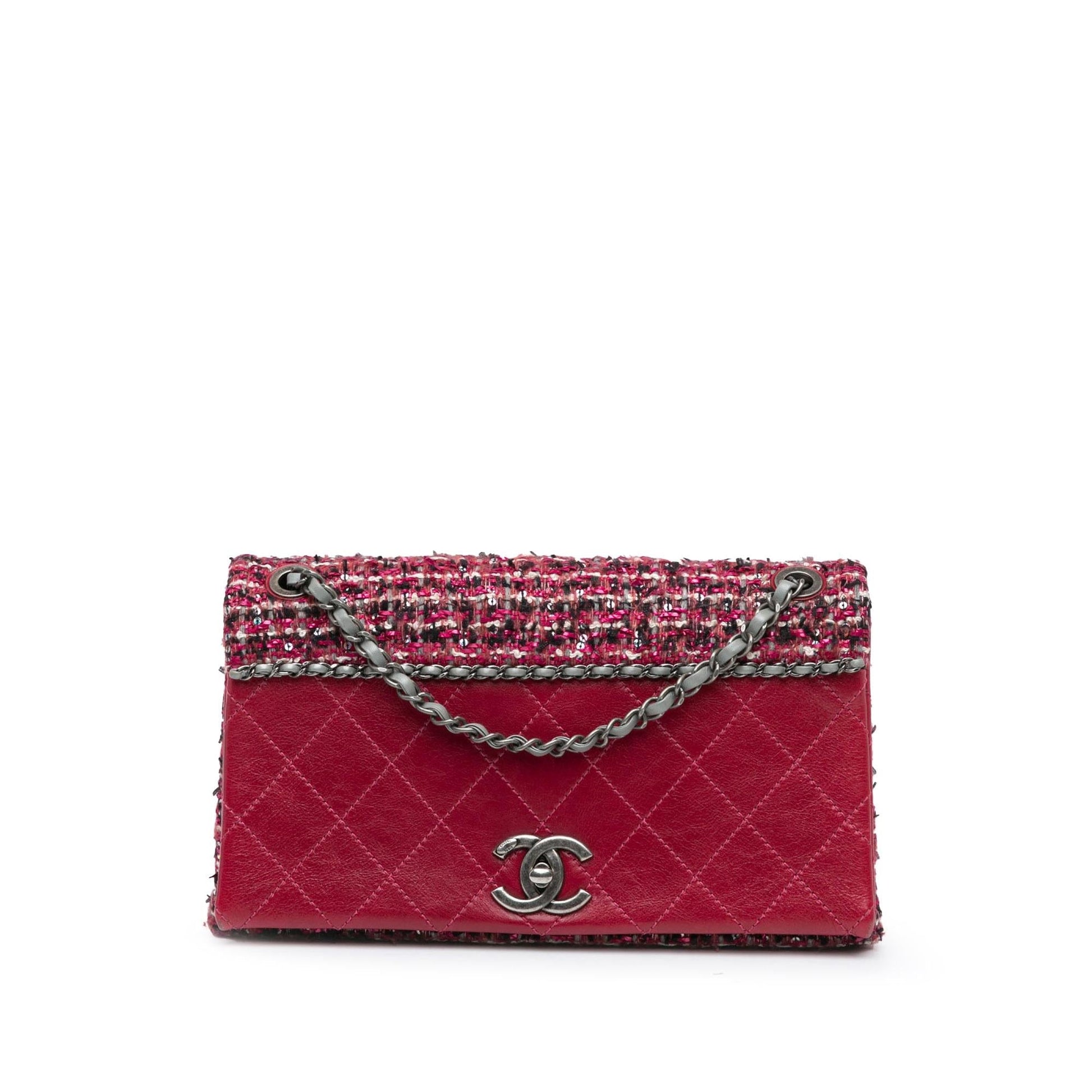 Chanel CC Lambskin Tweed Flap Handbag