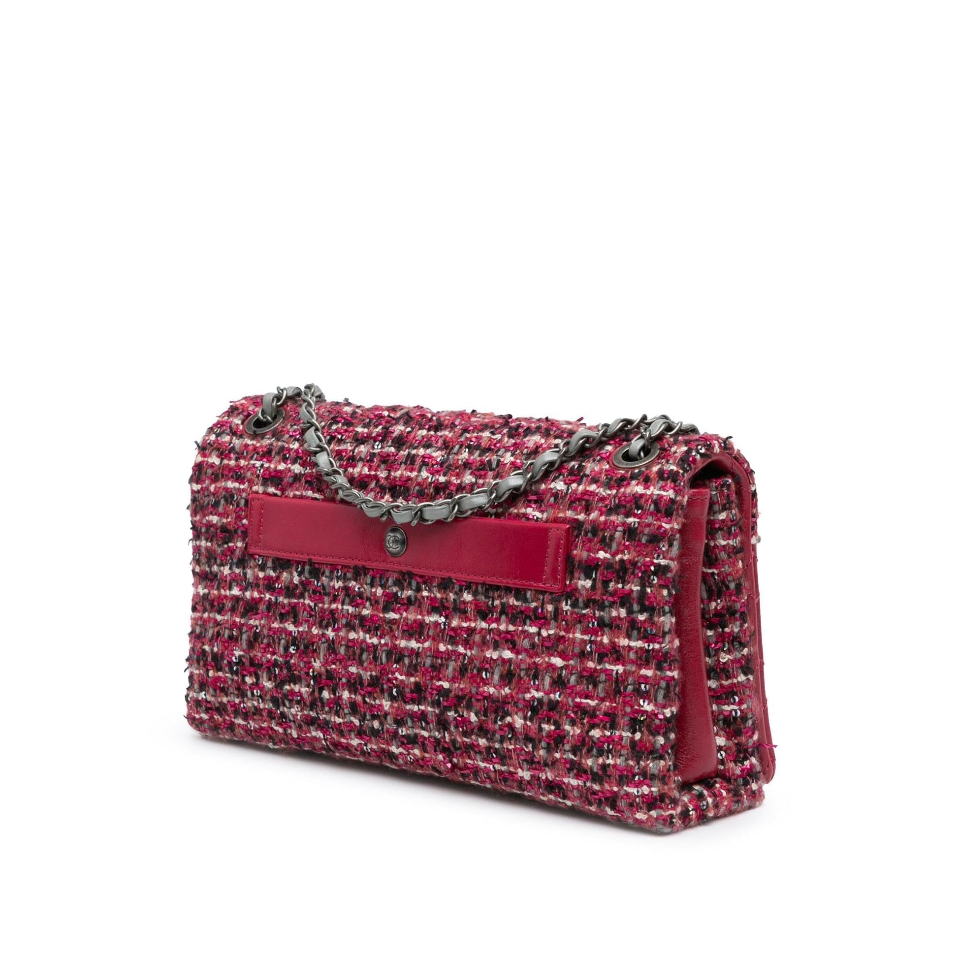 Chanel CC Lambskin Tweed Flap Handbag