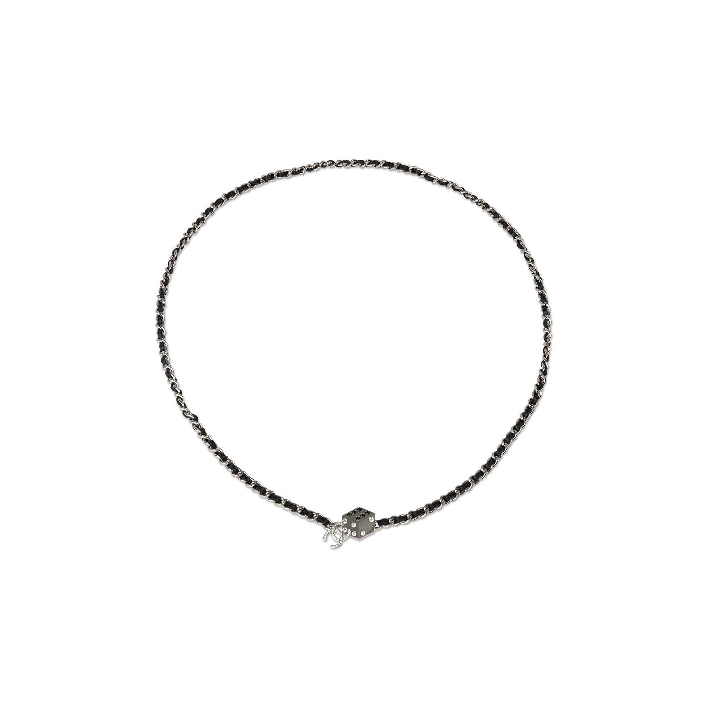 Chanel CC Logo Dice -Link & Leather Belt