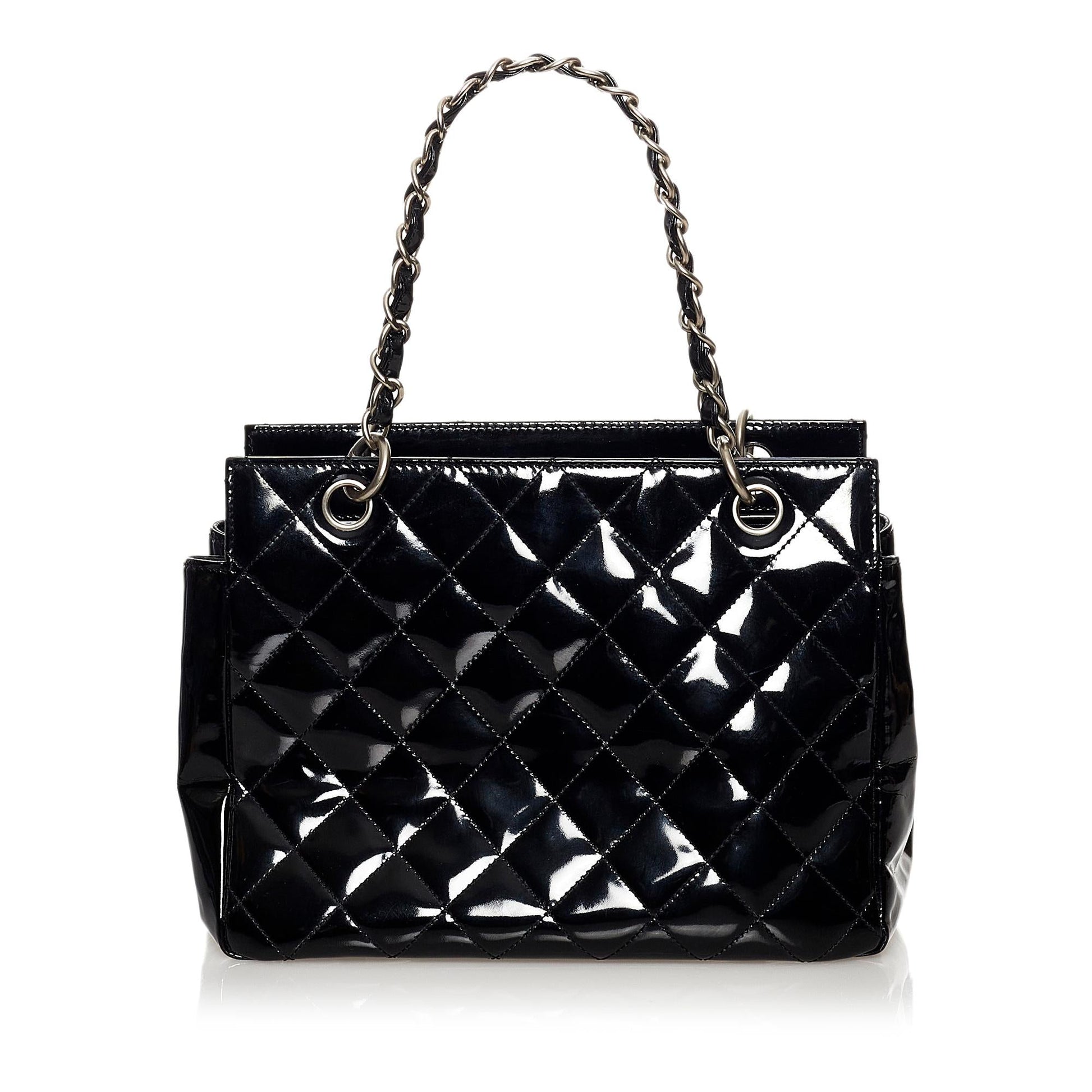 Chanel CC Matelasse Patent SHG Leather Handbag