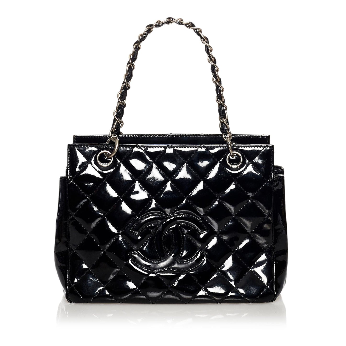 Chanel CC Matelasse Patent SHG Leather Handbag