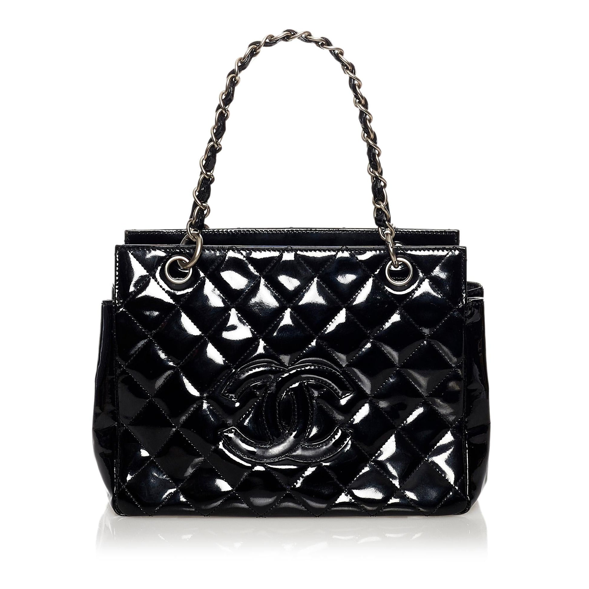 Chanel CC Matelasse Patent SHG Leather Handbag
