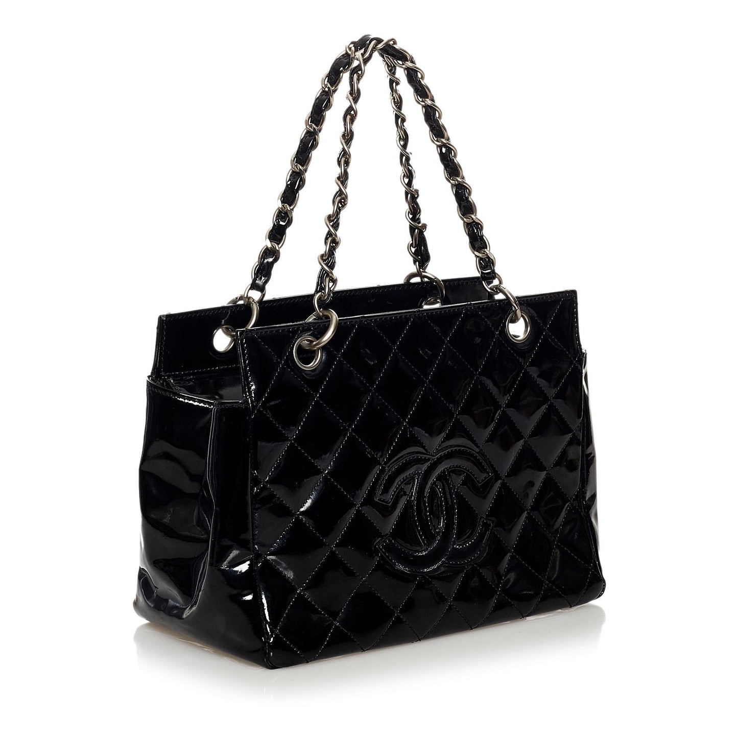 Chanel CC Matelasse Patent SHG Leather Handbag