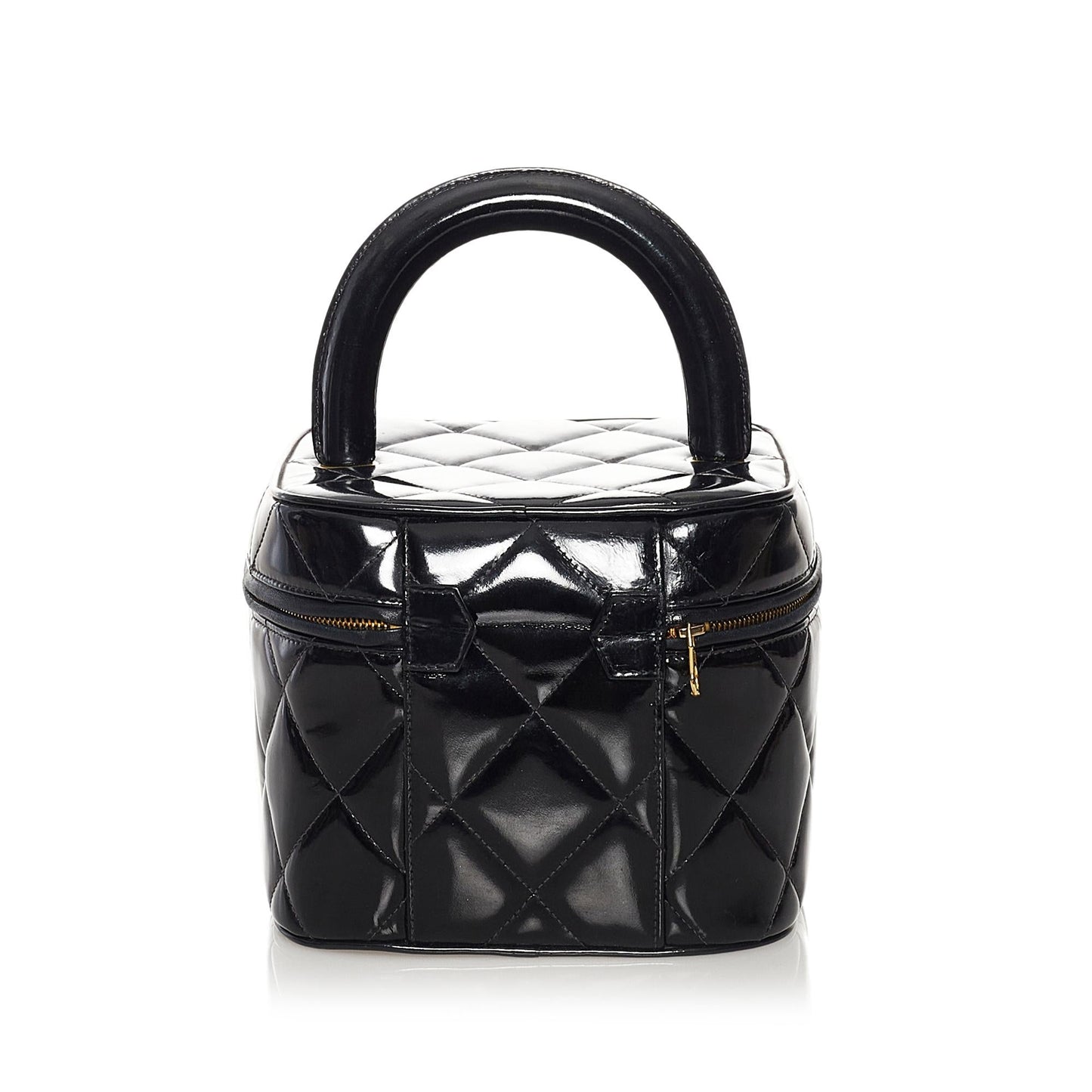 Chanel CC Matelasse Patent Vanity SHG Leather Handbag
