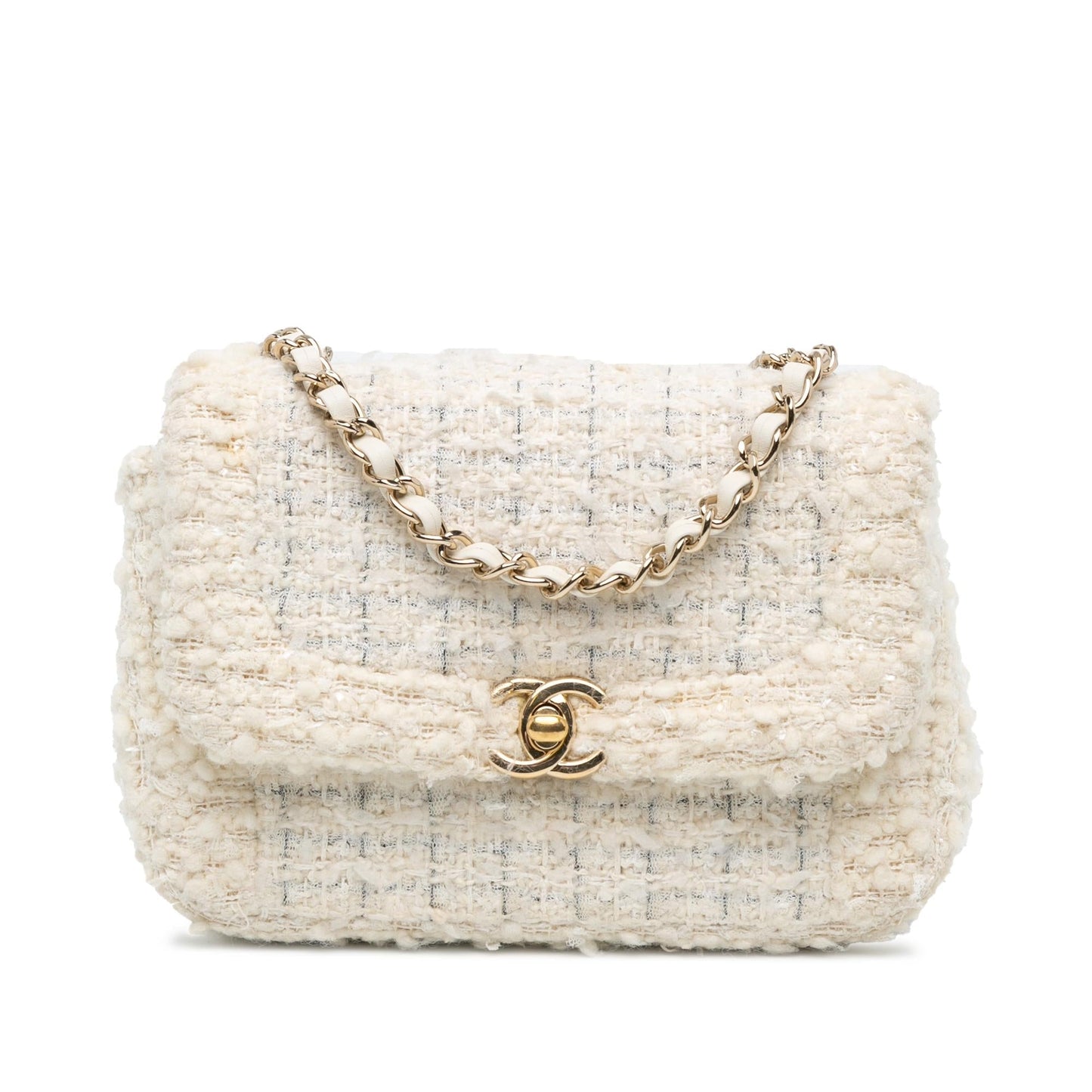 Chanel CC Tweed Flap Crossbody Bag