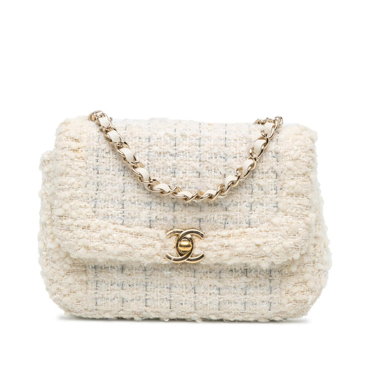 Chanel CC Tweed Flap Crossbody Bag