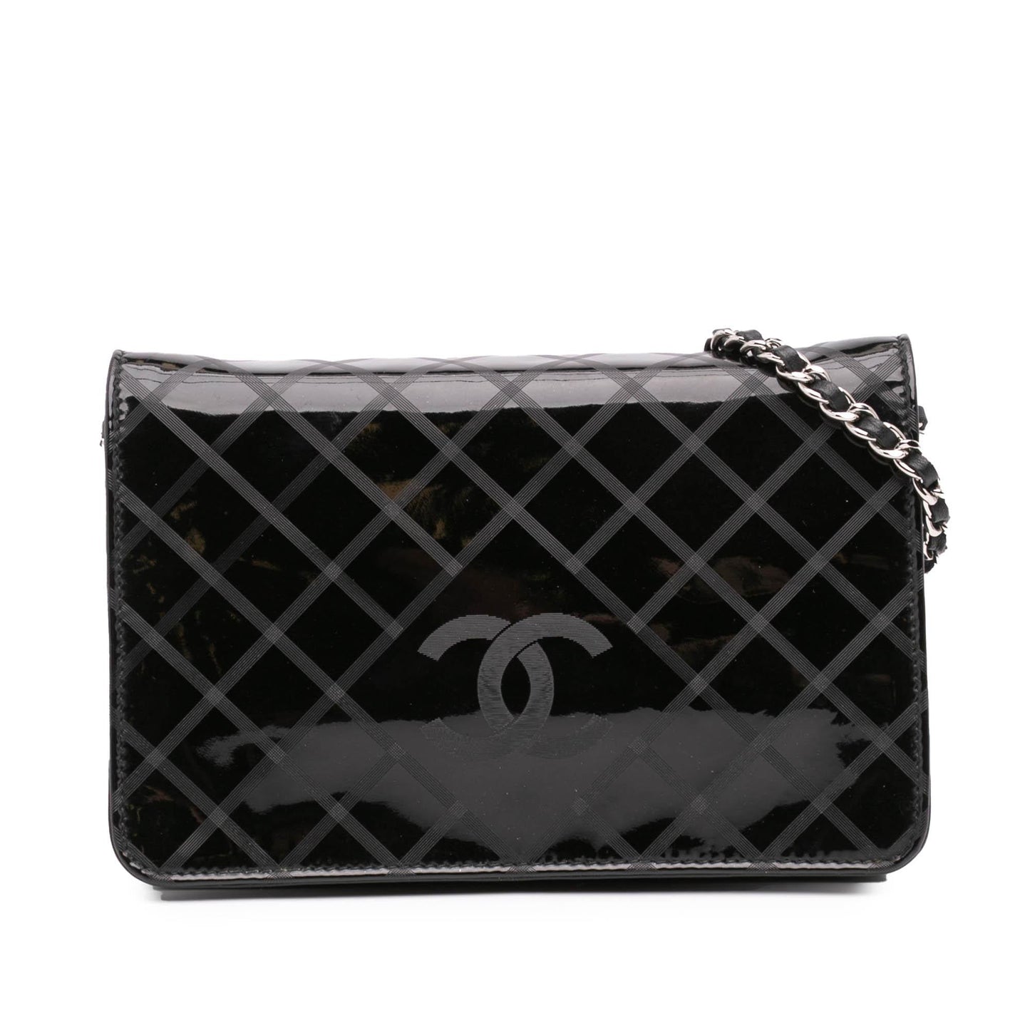 Chanel CC Patent Diamond On Wallet Case Chain 1