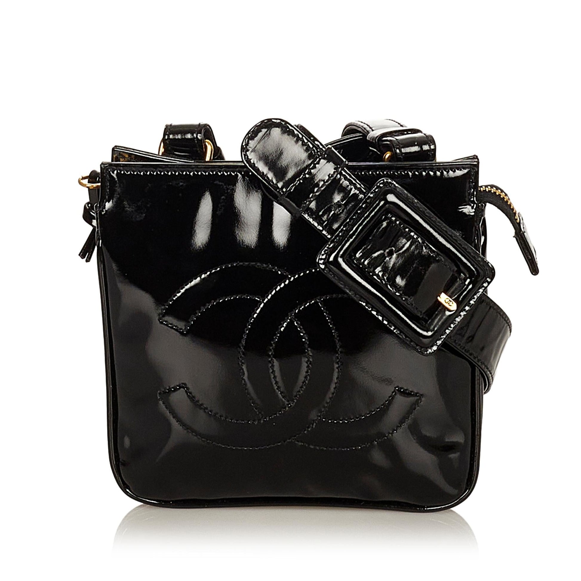 Chanel CC Patent Belt SHG Leather