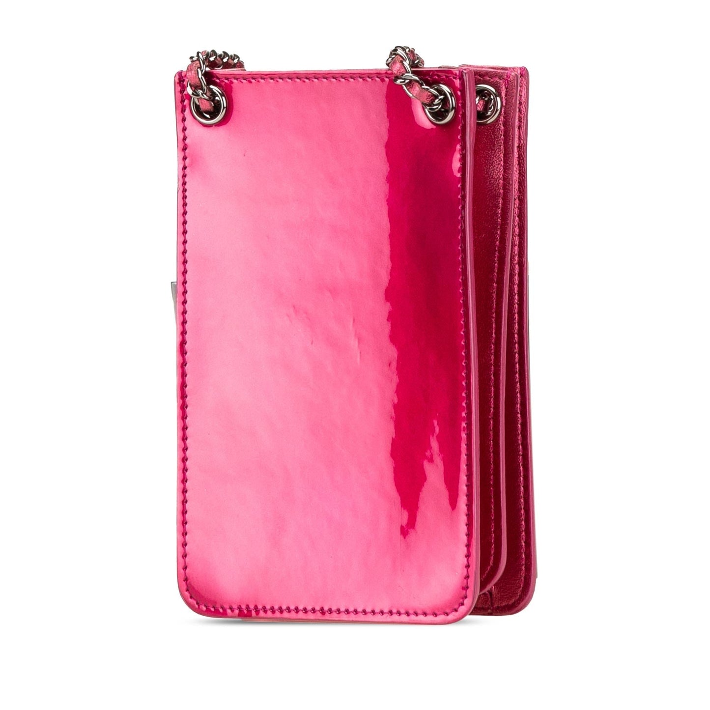 Chanel CC Patent Phone Holder Crossbody Bag