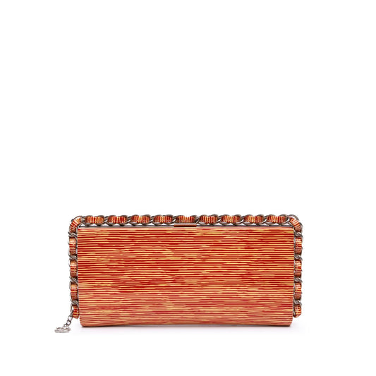 Chanel CC Patent Striped Around Clutch Bag