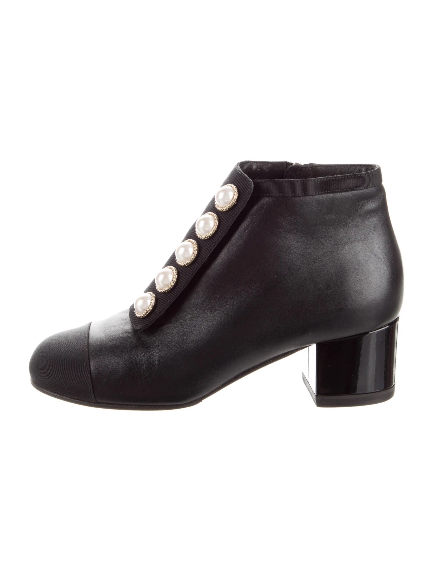 Chanel CC Interlock Pearl Ankle Boots for Women