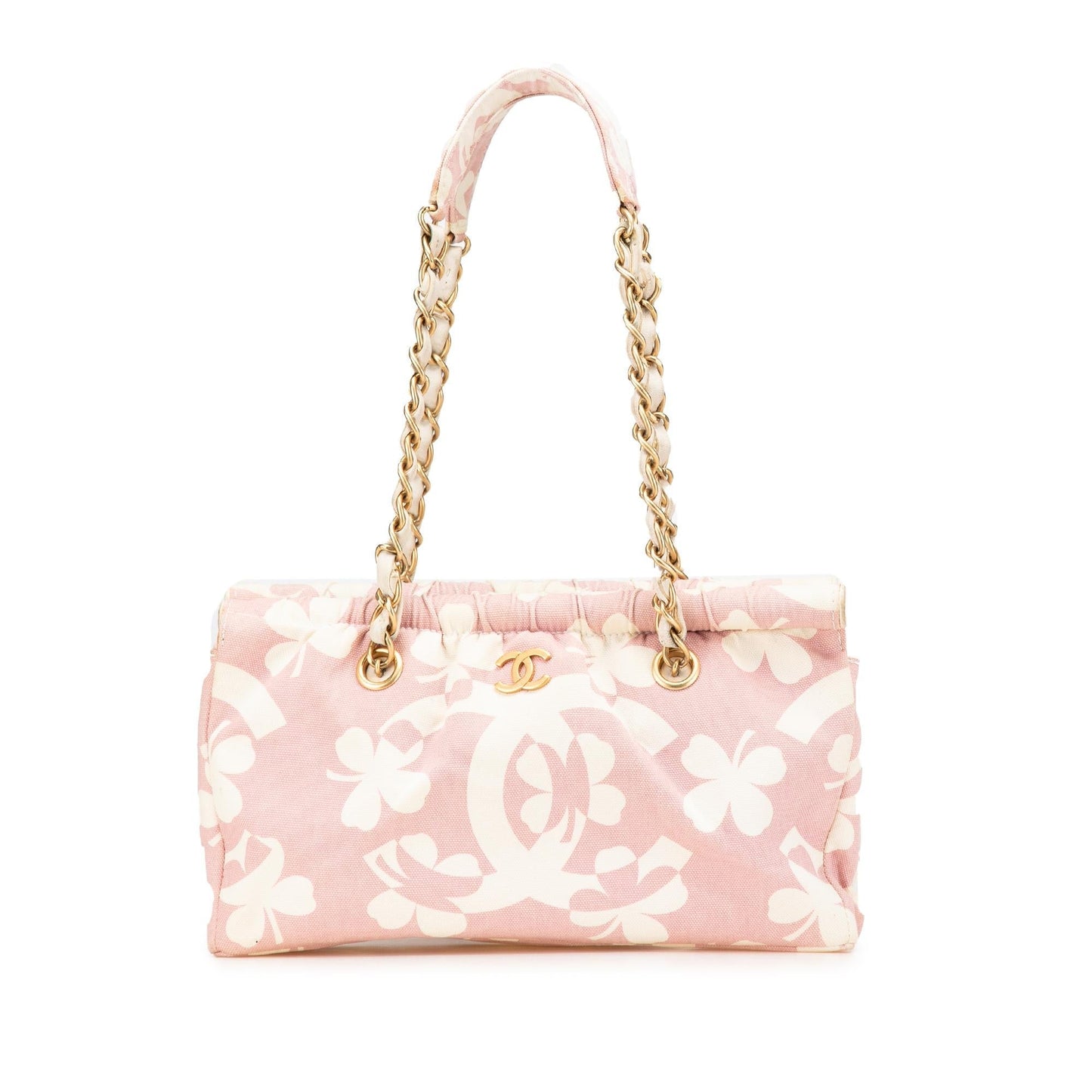 Chanel CC Printed Clover Canvas Shoulder Bag