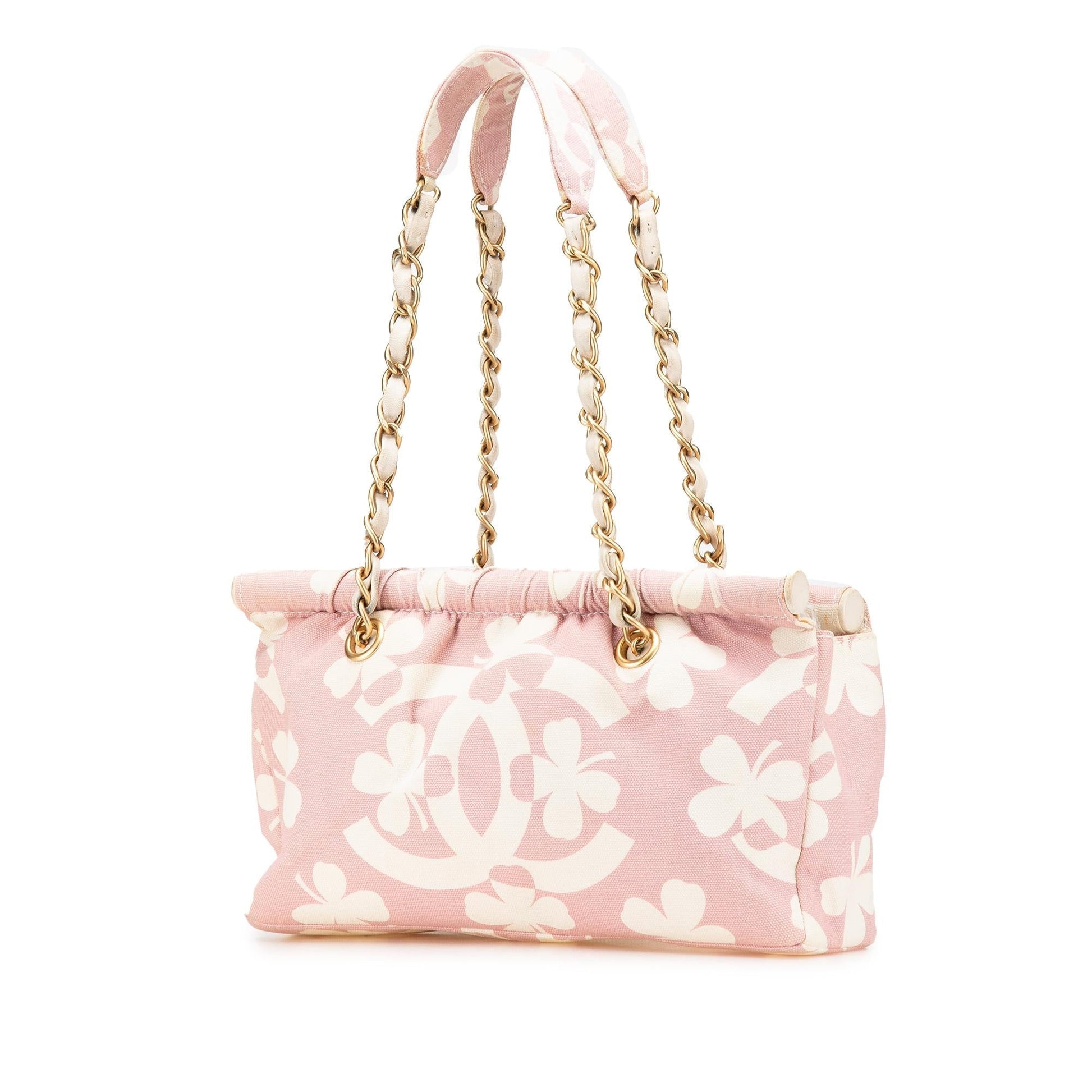 Chanel CC Printed Clover Canvas Shoulder Bag