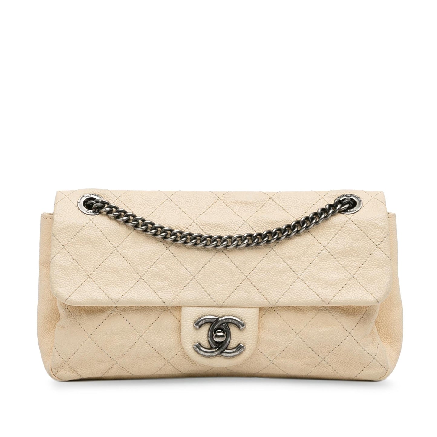Chanel CC Quilted Aged Calfskin Flap SHG-nEKvVn Shoulder Bag