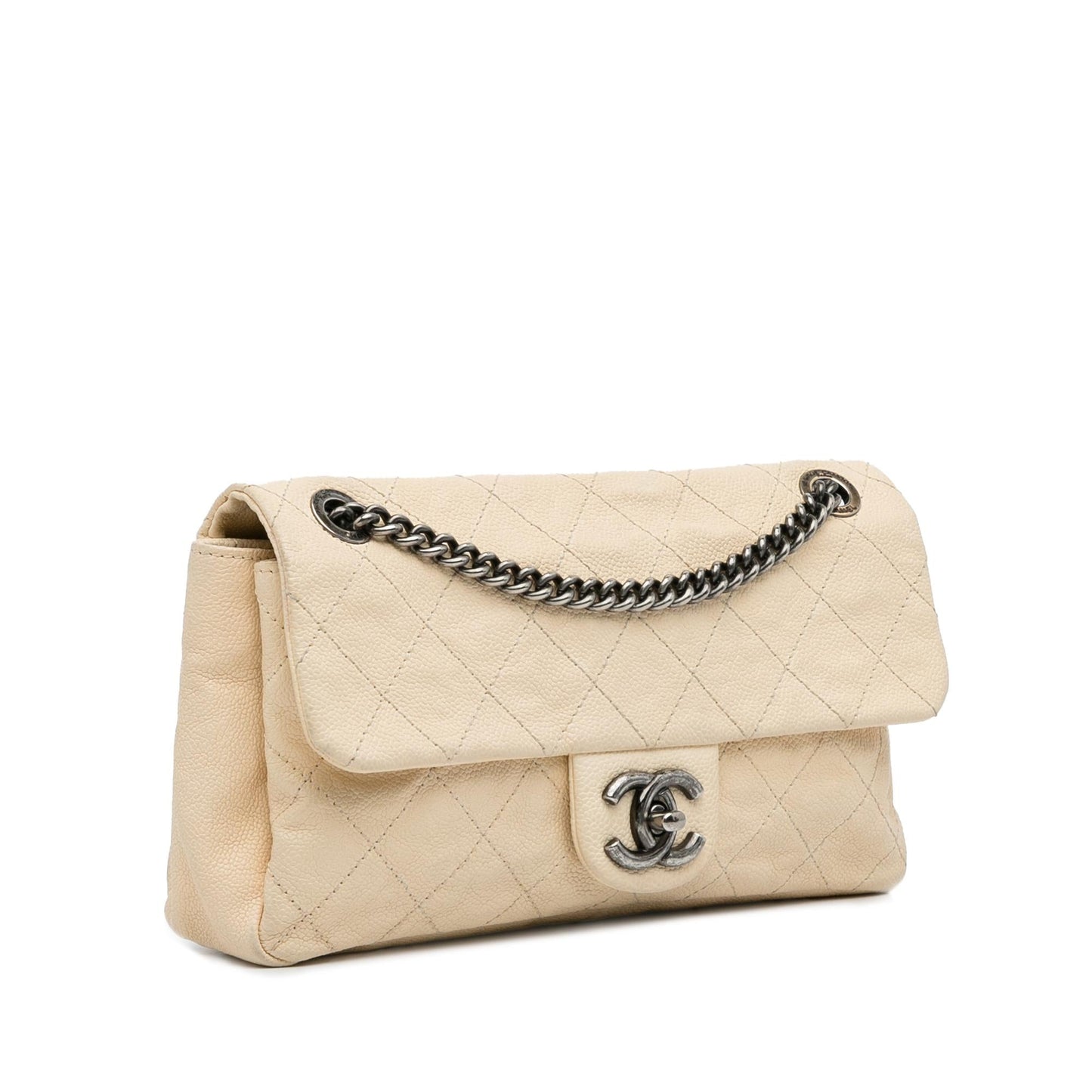 Chanel CC Quilted Aged Calfskin Flap SHG-nEKvVn Shoulder Bag