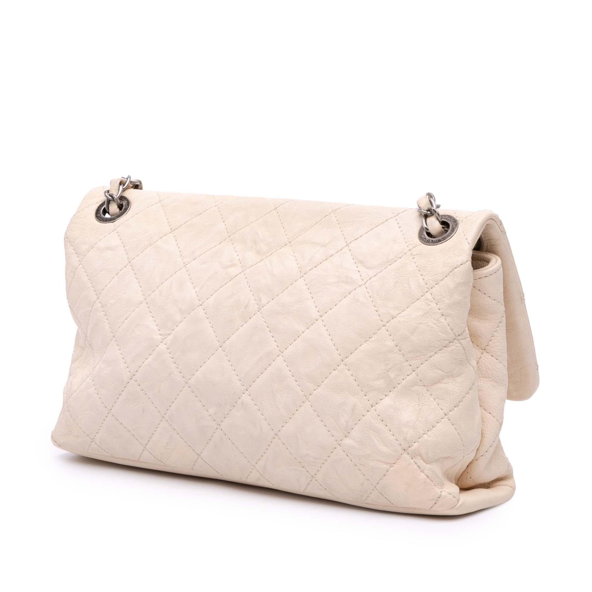 Chanel CC Quilted Aged Calfskin Flap Handbag Flap 1
