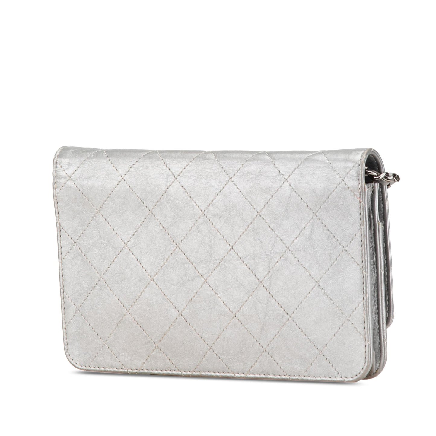 Chanel CC Quilted Aged Calfskin On Wallet Case