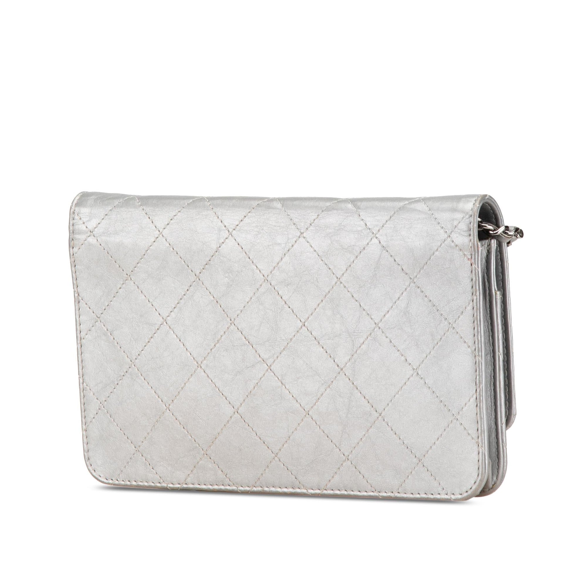 Chanel CC Quilted Aged Calfskin On Wallet Case
