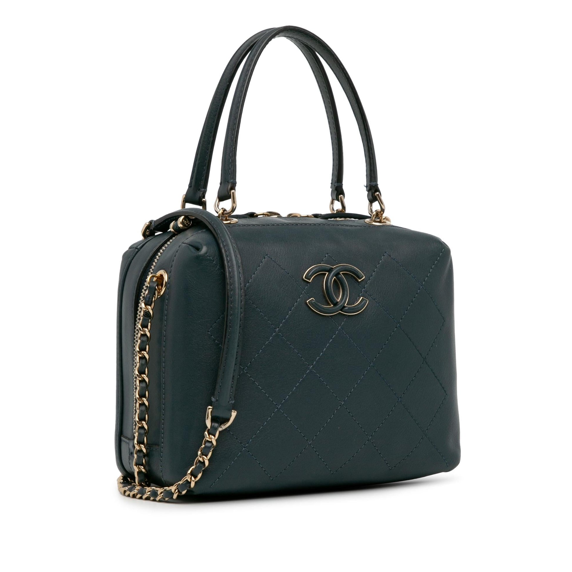 Chanel CC Quilted Bullskin Vanity SHG-3WgpyN Handbag