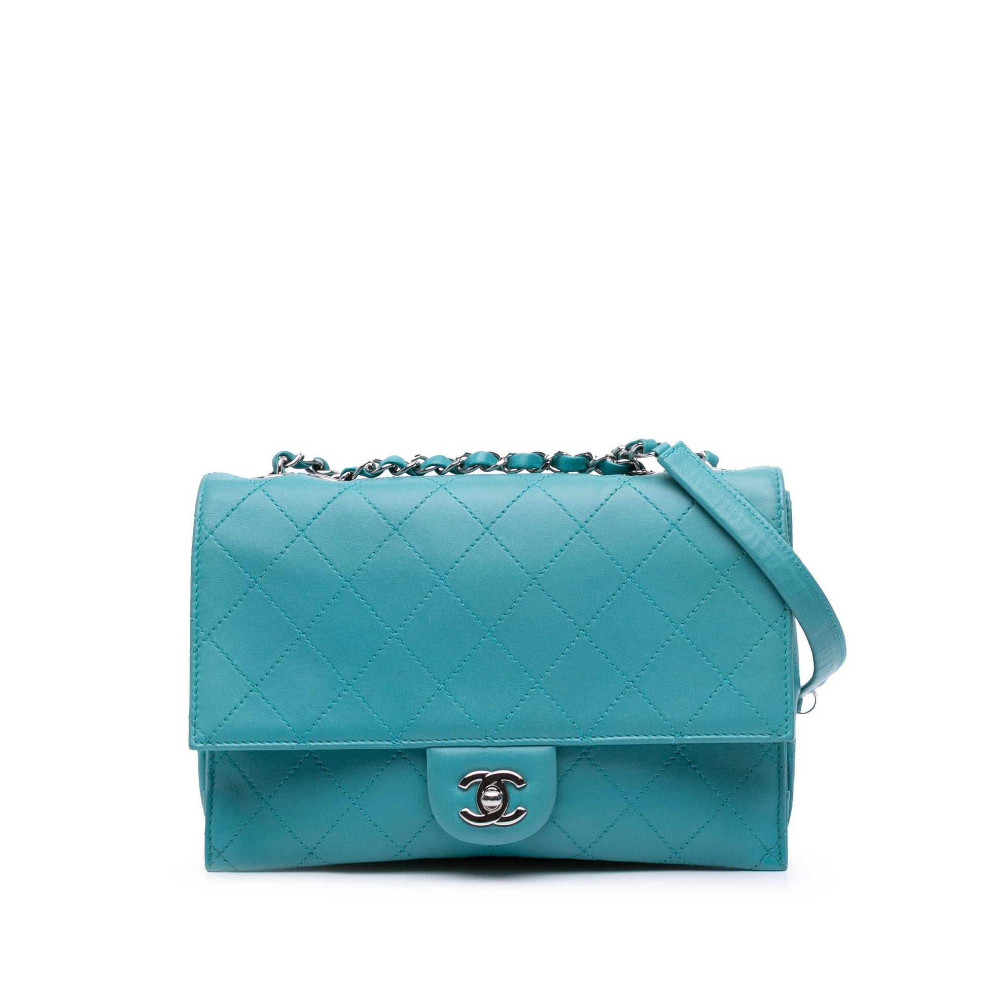 Chanel CC Quilted Calfskin Double Flap Handbag