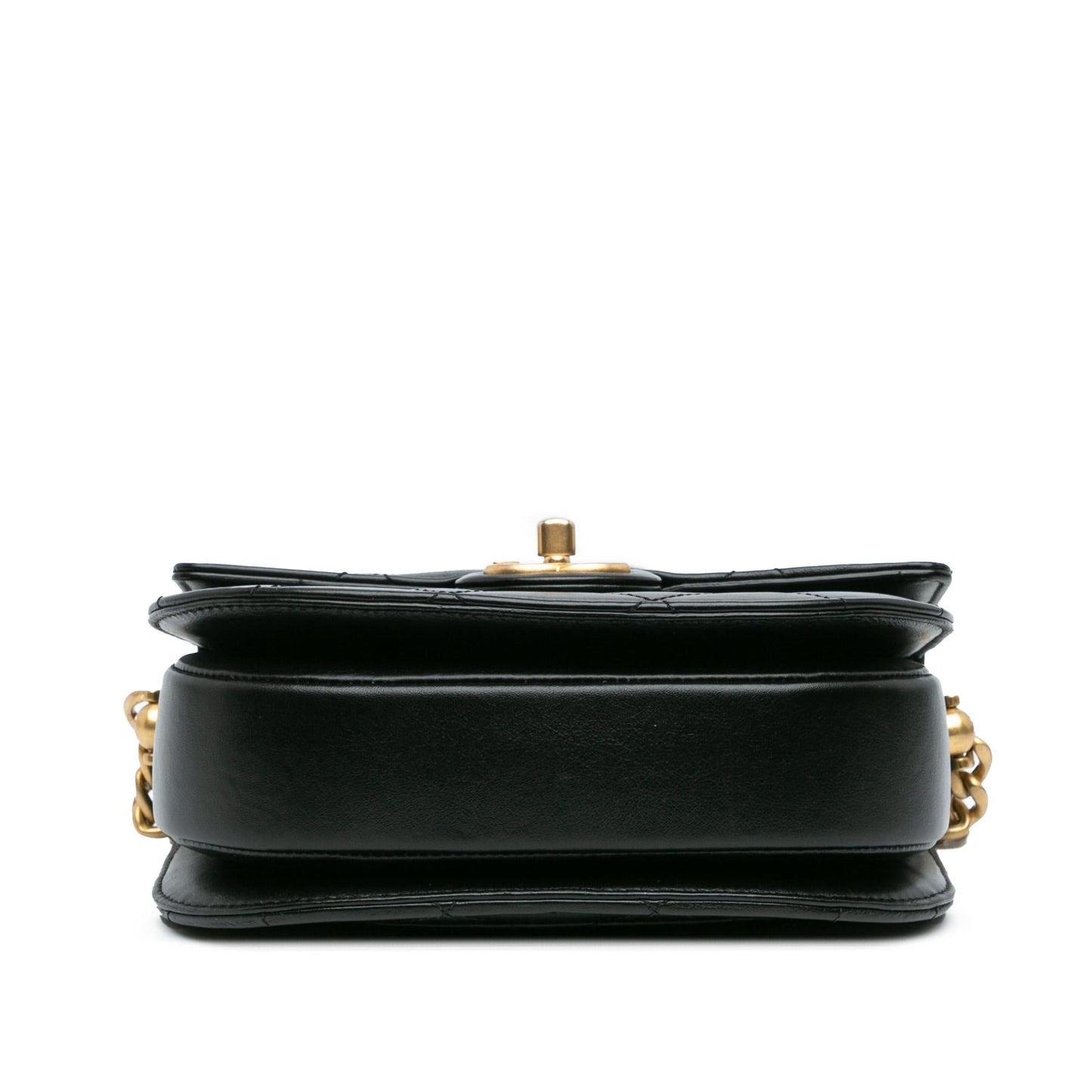 Chanel CC Quilted Calfskin Round Moon Messenger Bag Shg 73W0Oy