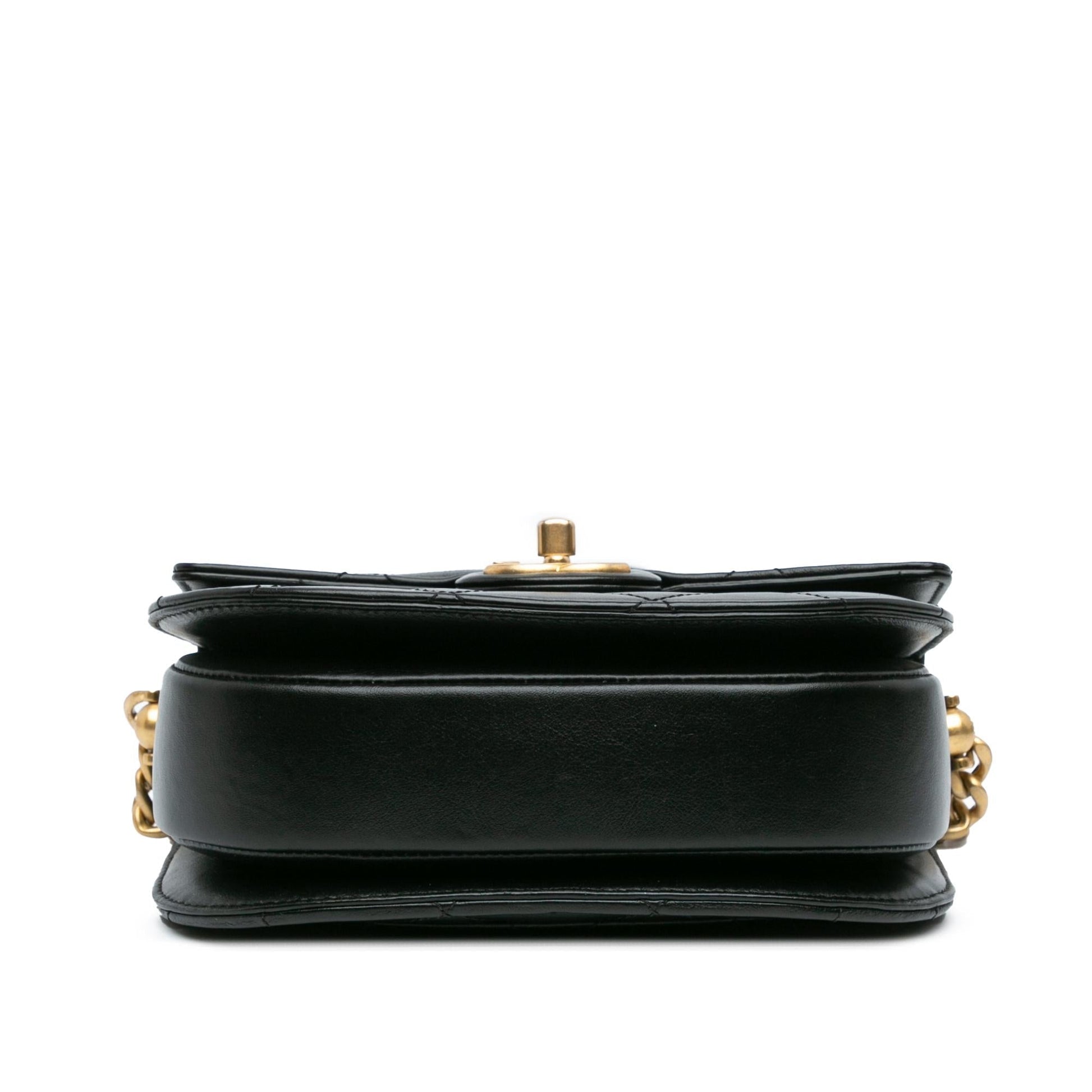 Chanel CC Quilted Calfskin Round Moon Messenger Bag Shg 73W0Oy