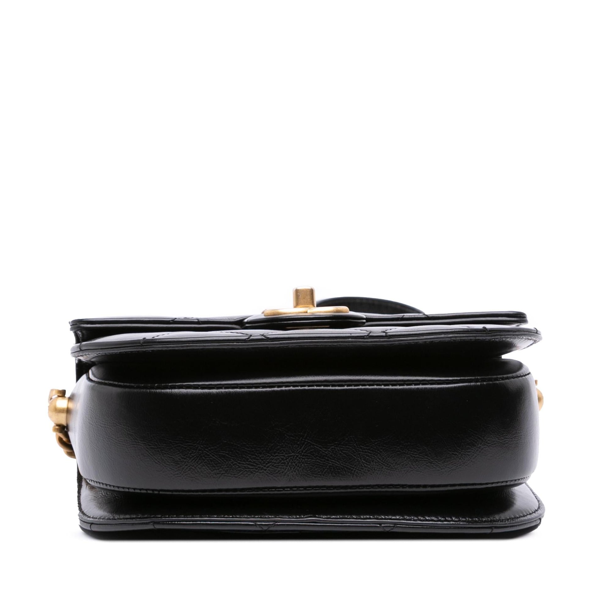 Chanel CC Quilted Calfskin Round Moon Messenger Bag Flap 2