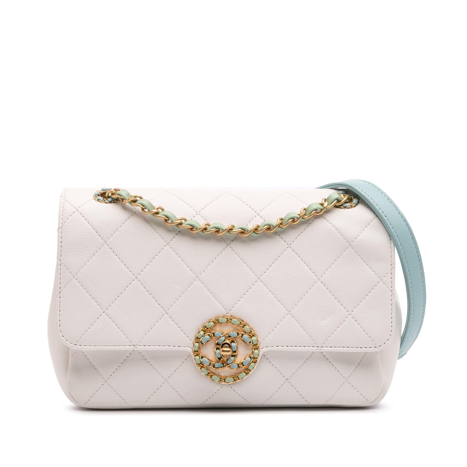 Chanel CC Quilted Calfskin Single Flap Handbag Flap 1