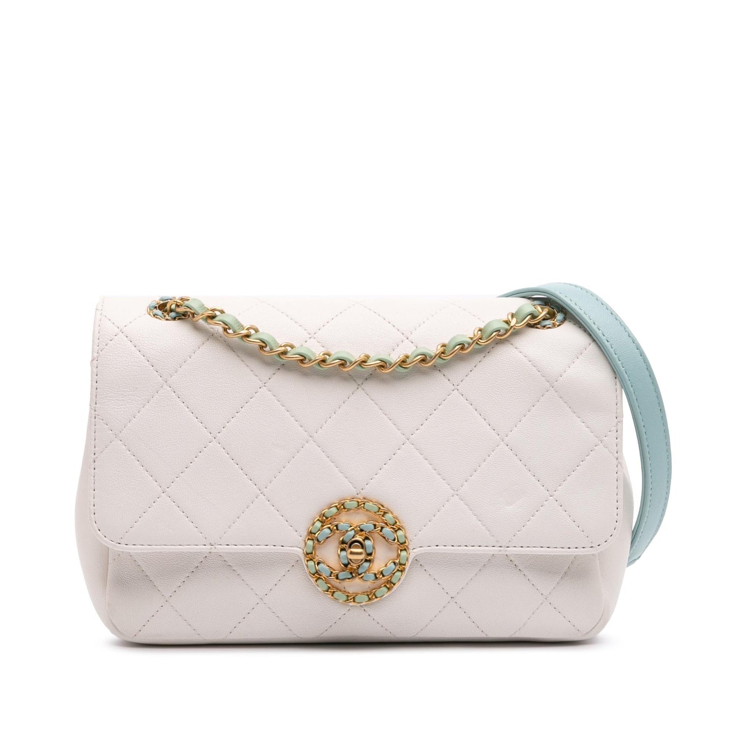 Chanel CC Quilted Calfskin Single Flap Handbag Flap 2