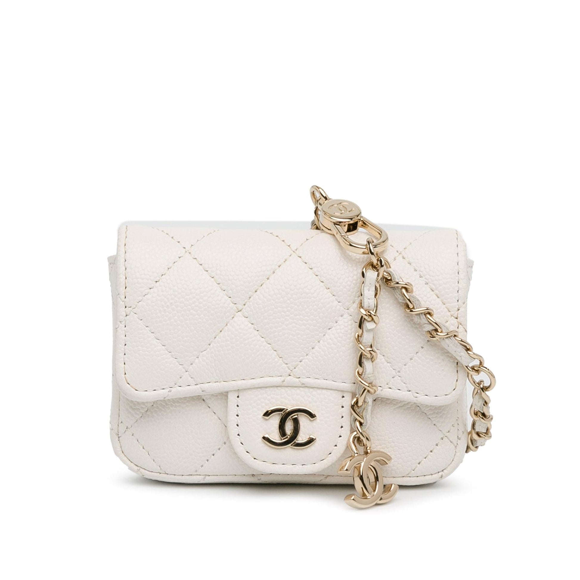 Chanel CC Quilted Caviar Belt SHG-EZD7VW