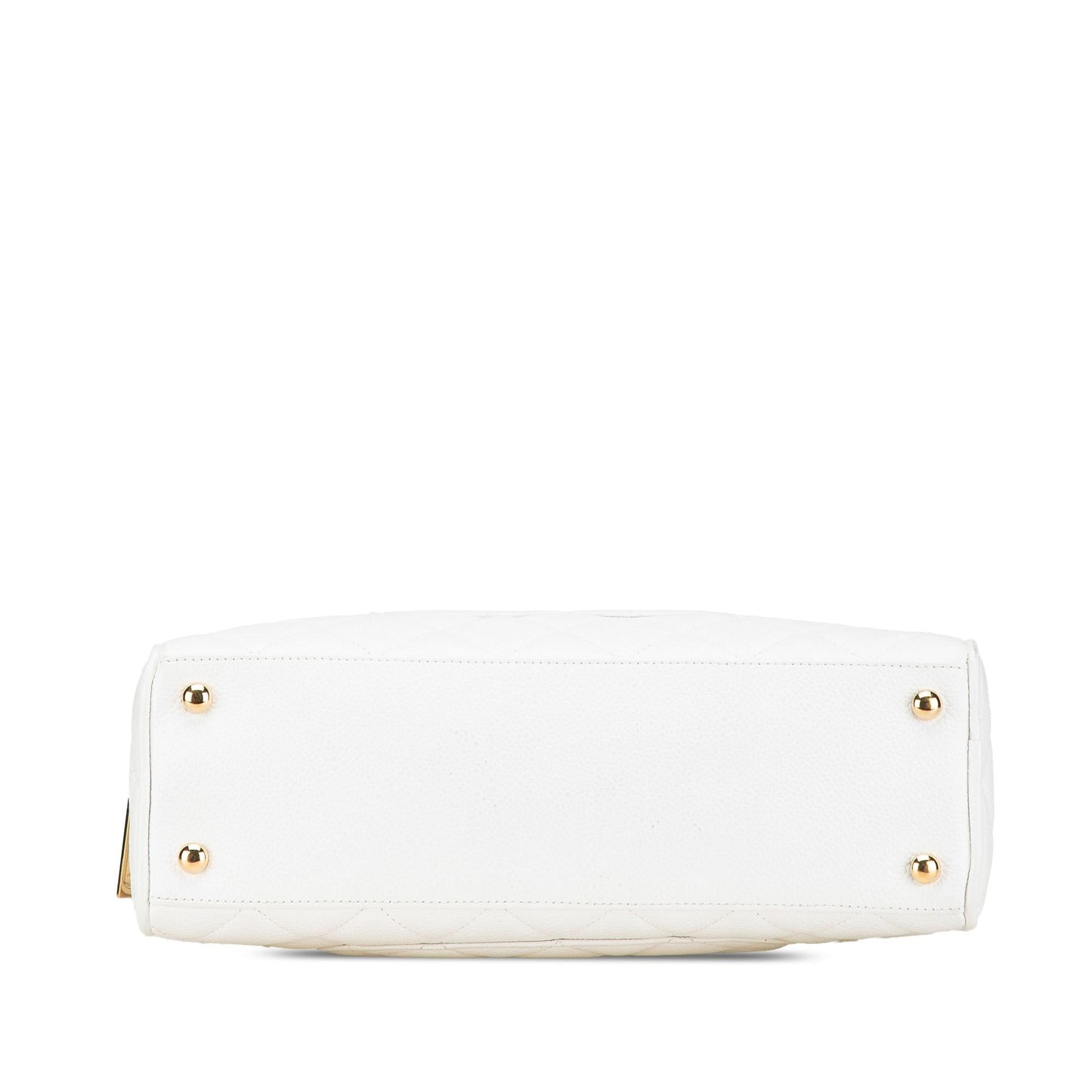 Chanel CC Quilted Caviar Bowling Handbag