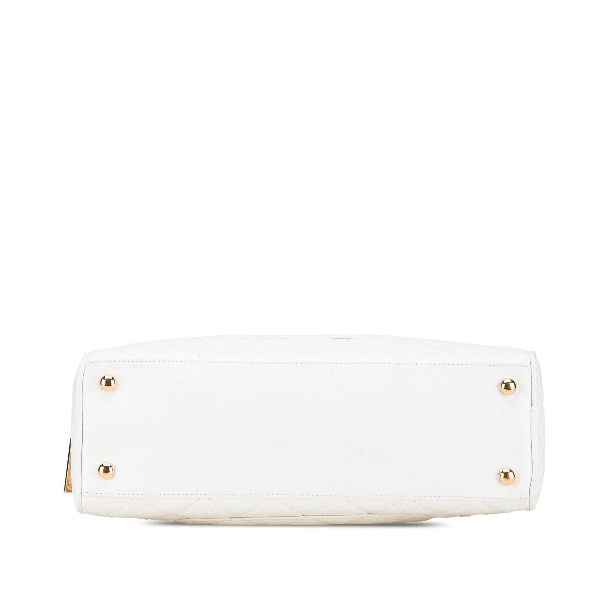 Chanel CC Quilted Caviar Bowling Handbag
