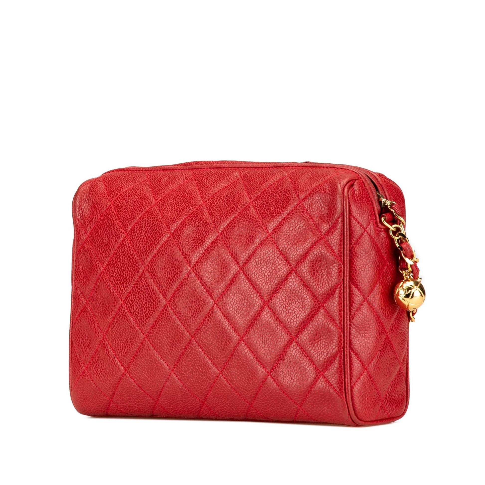 Chanel CC Quilted Caviar Camera Crossbody Bag